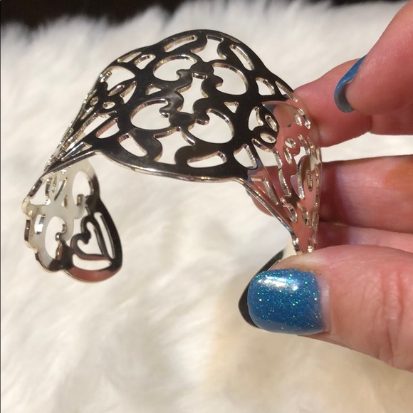 Brilliant silver filigree cuff bracelet - Picture 2 of 4